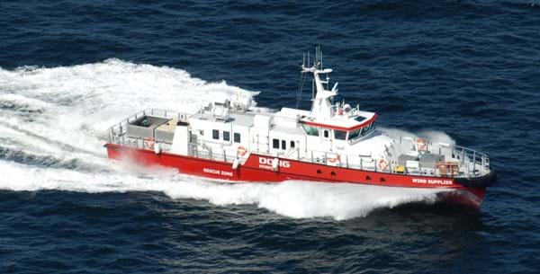 Huoltoalus Dong Energy -yhtiölle tuuliturbiinien huoltamiseen.